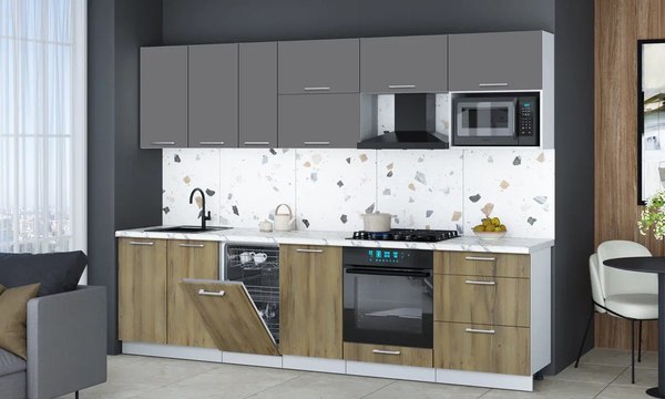 Кухонный гарнитур Интерлиния Мила Gloss 2.9-ПМ4