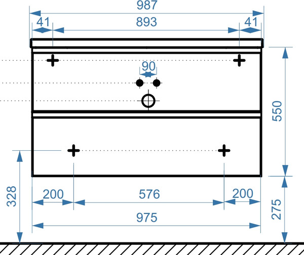 Тумба под умывальник Belux Минск НП 100-02