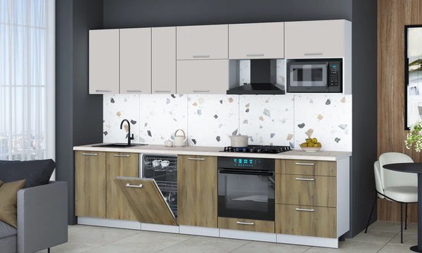 Кухонный гарнитур Интерлиния Мила Gloss 2.9-ПМ4