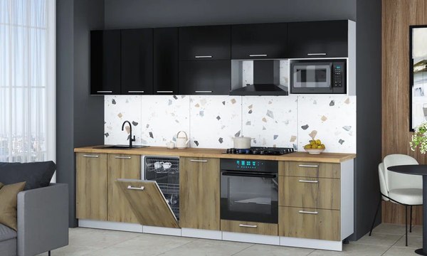 Кухонный гарнитур Интерлиния Мила Gloss 2.9-ПМ4