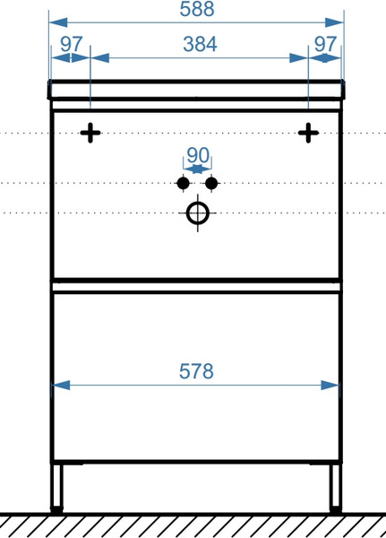 Тумба под умывальник Belux Минск Н 60-02