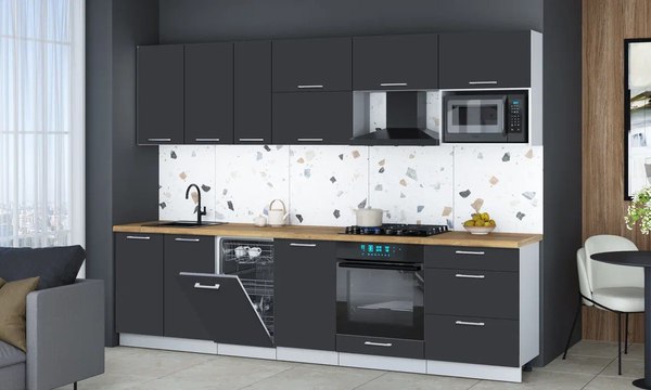 Кухонный гарнитур Интерлиния Мила Gloss 2.9-ПМ4