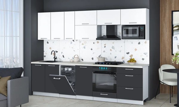 Кухонный гарнитур Интерлиния Мила Gloss 2.9-ПМ4