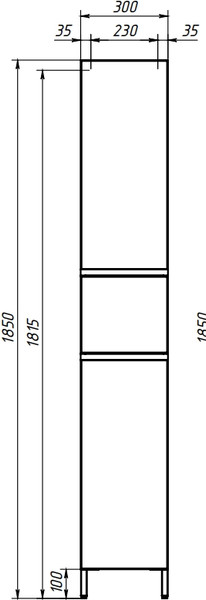 Шкаф-пенал для ванной Belux Минск П 30-01