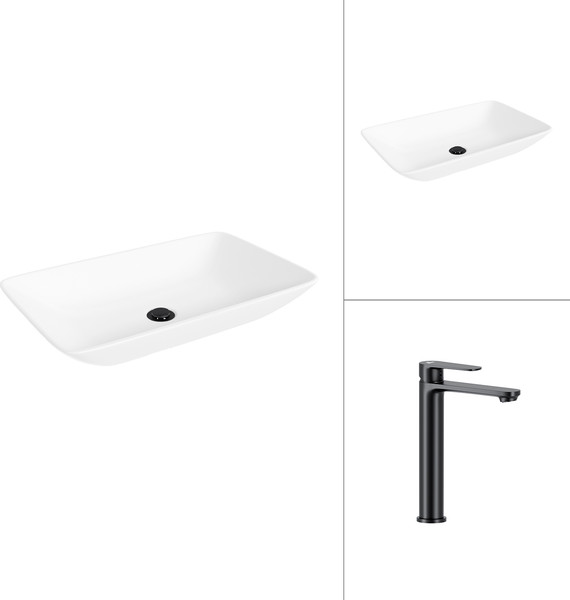 Умывальник со смесителем Lauter 21540 + Moon 21СК8691BS - фото