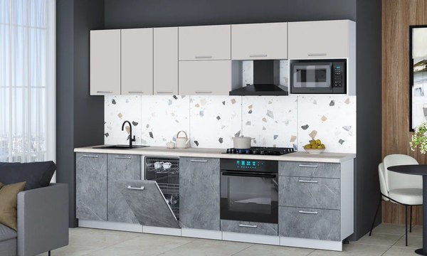 Кухонный гарнитур Интерлиния Мила Gloss 2.9-ПМ4