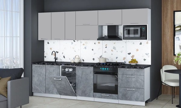 Кухонный гарнитур Интерлиния Мила Gloss 2.9-ПМ4