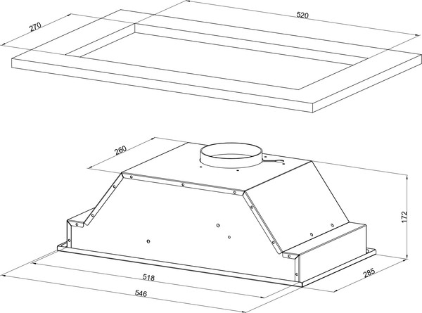 Вытяжка скрытая Kuppersberg Intouch 60 B