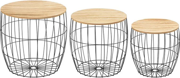 Набор корзин El Casa С крышками / 990677 - фото