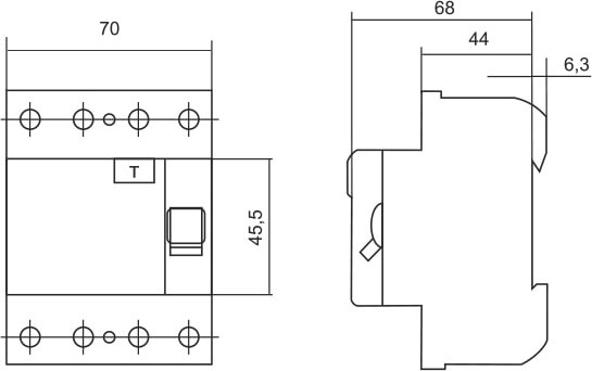 Устройство защитного отключения ETP 4п 25А 30мА DLF364 / 18032