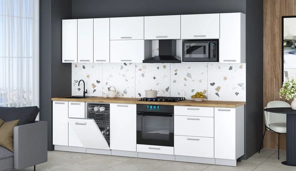 Кухонный гарнитур Интерлиния Мила Gloss 3.0-ПМ4