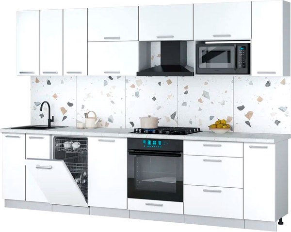 Кухонный гарнитур Интерлиния Мила Gloss 3.0-ПМ4 - фото