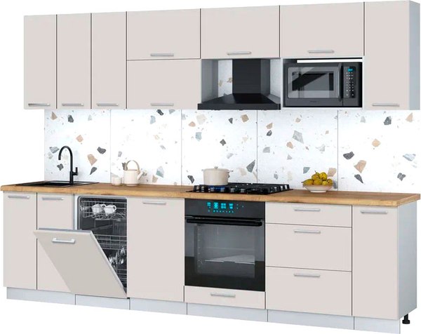 Кухонный гарнитур Интерлиния Мила Gloss 3.0-ПМ4 - фото