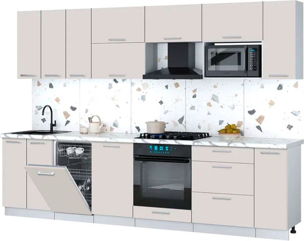 Кухонный гарнитур Интерлиния Мила Gloss 3.0-ПМ4 - фото