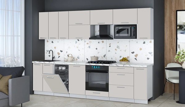 Кухонный гарнитур Интерлиния Мила Gloss 3.0-ПМ4