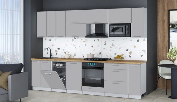 Кухонный гарнитур Интерлиния Мила Gloss 3.0-ПМ4