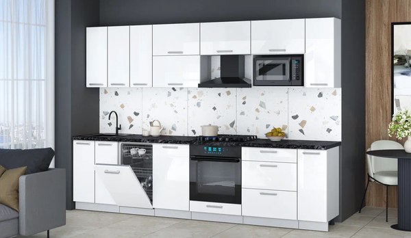 Кухонный гарнитур Интерлиния Мила Gloss 3.0-ПМ4