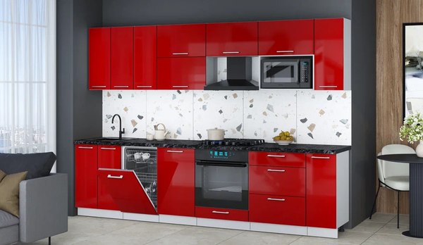 Кухонный гарнитур Интерлиния Мила Gloss 3.0-ПМ4