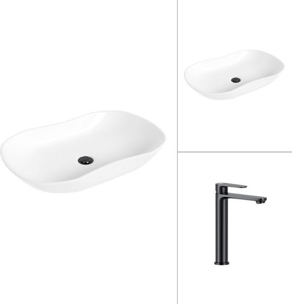 Умывальник со смесителем Lauter 21570 + Moon 21СК8691BS - фото