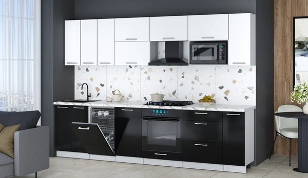 Кухонный гарнитур Интерлиния Мила Gloss 3.0-ПМ4