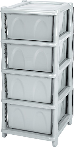 Комод пластиковый El Casa Орхидея 4-х секционный / 640315