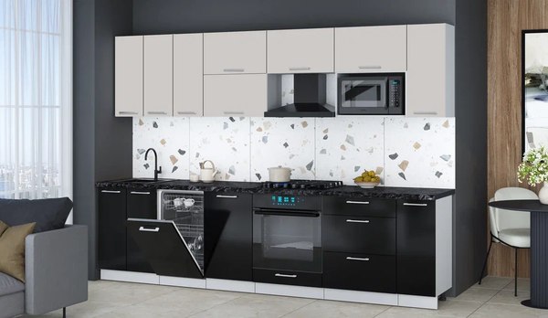 Кухонный гарнитур Интерлиния Мила Gloss 3.0-ПМ4