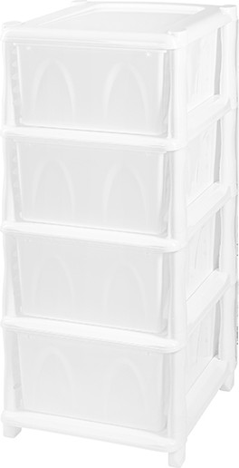 Комод пластиковый El Casa Париж 4-х секционный / 640043