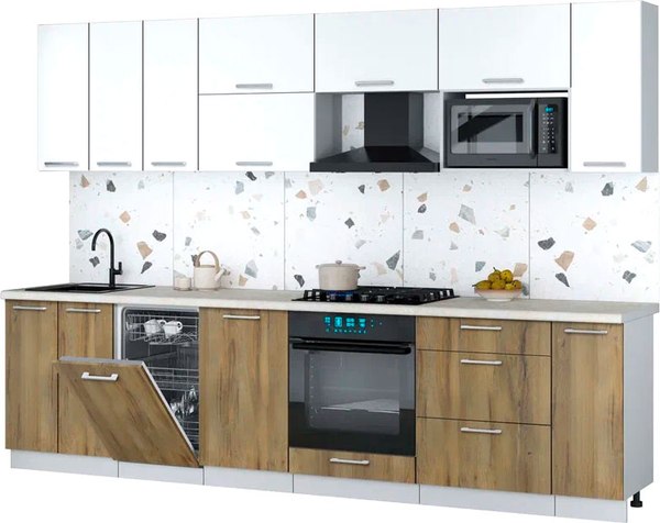 Кухонный гарнитур Интерлиния Мила Gloss 3.0-ПМ4 - фото