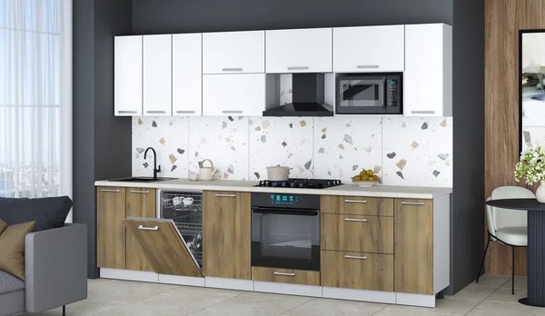 Кухонный гарнитур Интерлиния Мила Gloss 3.0-ПМ4