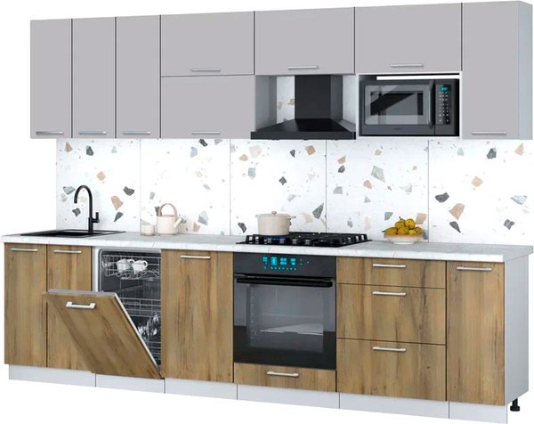 Кухонный гарнитур Интерлиния Мила Gloss 3.0-ПМ4 - фото
