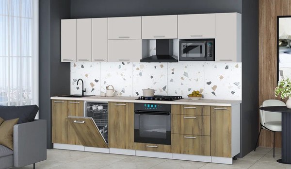 Кухонный гарнитур Интерлиния Мила Gloss 3.0-ПМ4