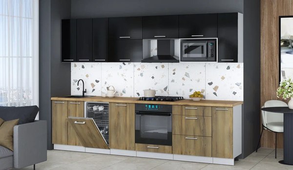 Кухонный гарнитур Интерлиния Мила Gloss 3.0-ПМ4