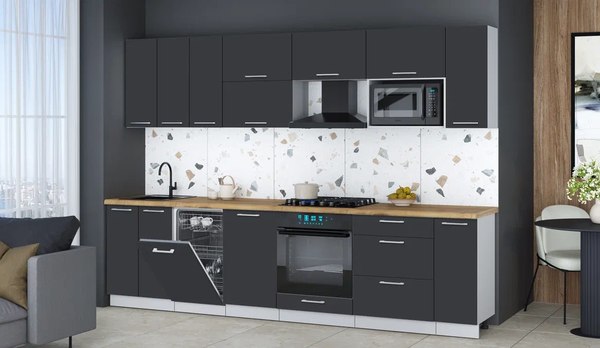 Кухонный гарнитур Интерлиния Мила Gloss 3.0-ПМ4