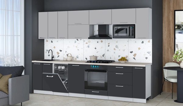Кухонный гарнитур Интерлиния Мила Gloss 3.0-ПМ4