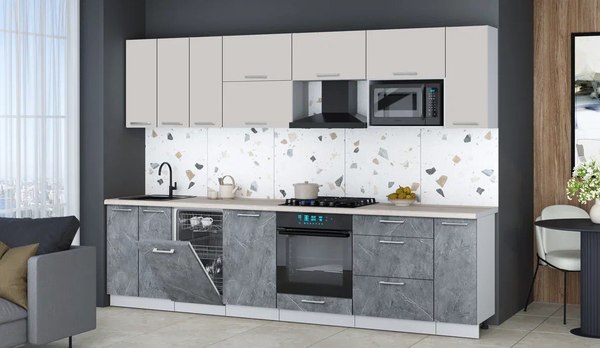 Кухонный гарнитур Интерлиния Мила Gloss 3.0-ПМ4