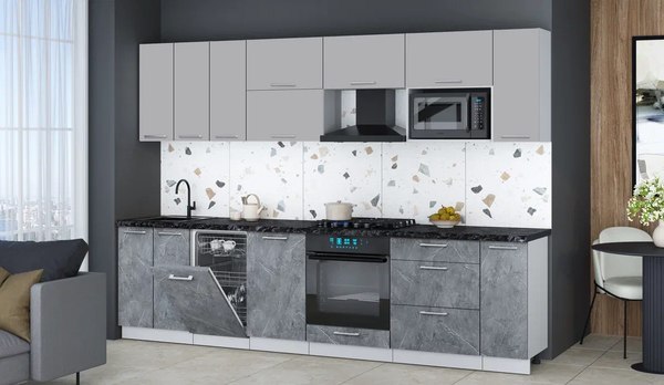 Кухонный гарнитур Интерлиния Мила Gloss 3.0-ПМ4
