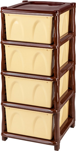 Комод пластиковый El Casa Классика 4-х секционный / 640057