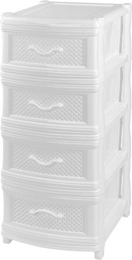 Комод пластиковый El Casa Классика 4-х секционный / 640037 - фото