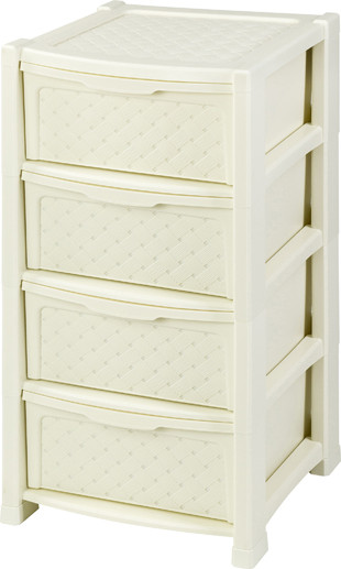 Комод пластиковый El Casa Виола 4-х секционный / 640233 - фото