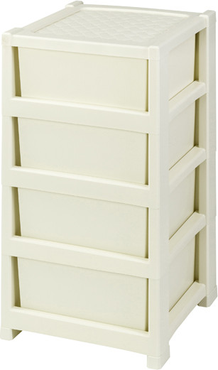 Комод пластиковый El Casa Виола 4-х секционный / 640233
