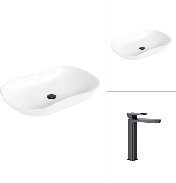 Умывальник со смесителем Lauter 21570 + Cascade 21СК0655BS - фото