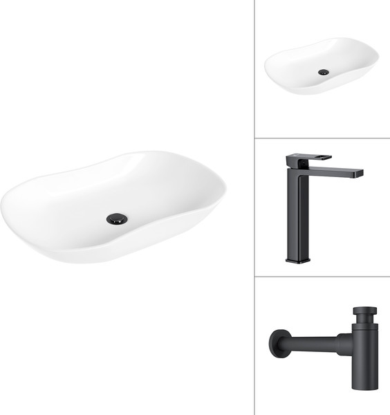 Умывальник со смесителем Lauter 21570 + Cascade 21СК0655BS с сифоном 21635B - фото