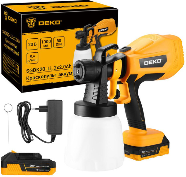 Краскопульт электрический Deko SGDK20-Li / 086-1020 - фото