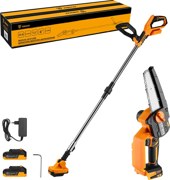 Пила цепная аккумуляторная Deko DKCHS 20-150 / 063-4482 - фото