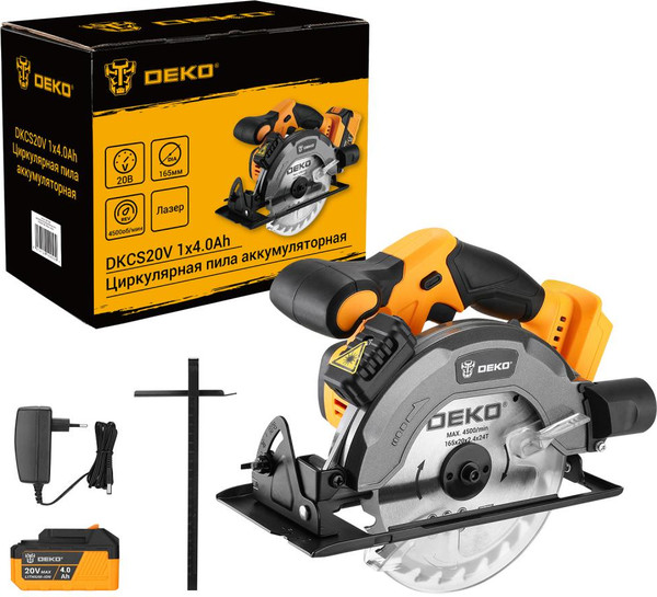 Дисковая пила Deko DKCS20V / 084-1039 - фото