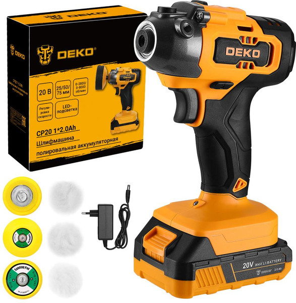 Полировальная машина Deko CP20 / 084-1085 - фото