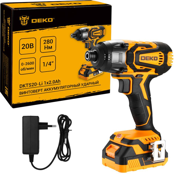 Аккумуляторный шуруповерт Deko DKTS20-Li / 084-1045 - фото