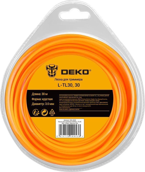 Леска для триммера Deko L-TL30 / 084-2029 - фото