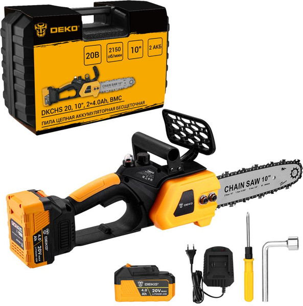 Пила цепная аккумуляторная Deko DKCHS 20 / 081-2001 - фото