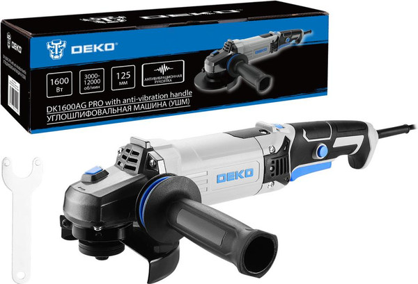 Профессиональная угловая шлифмашина Deko DK1600AG PRO / 086-1005 - фото